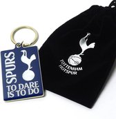 Tottenham Hotspur FC To Dare Is To Do Keyring In A Velvet Gift Bag (Blue/White)