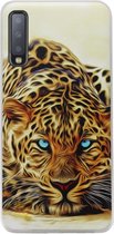 ADEL Siliconen Back Cover Softcase Hoesje Geschikt voor Samsung Galaxy A7 (2018) - Tijger Cartoon