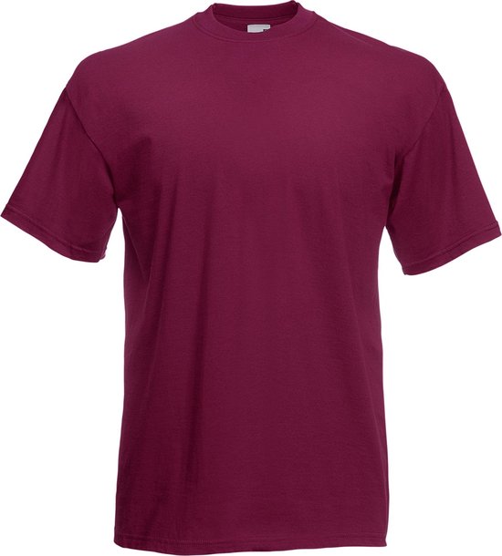 Fruit Of The Loom Heren Valueweight T-shirt met korte mouwen (Bordeaux)