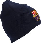 Spot On Gifts - Officiële FC Barcelona Beanie Wintermuts (Navy)