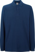 Fruit Of The Loom Premium Hommes Polo à manches longues Marine