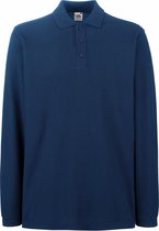 Fruit Of The Loom Heren Premium Poloshirt Met Lange Mouwen (Marine)