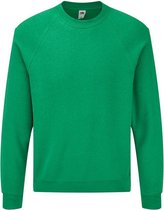 Fruit Of The Loom Unisex Raglan Mouwen Belcoro® Sweatshirt (Heather Groen)