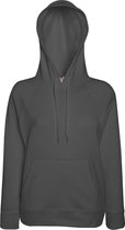 Fruit Of The Loom Dames Getailleerd Lichtgewicht Hoodie Dames met Capuchon  (240 GSM) (Licht  Graphite)