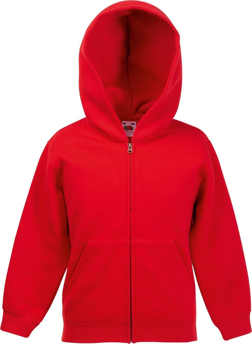 Fruit Of The Loom Kinderen / Kinder Unisex Sweatshirt met capuchon (Rood) op Prijzenvolger.com