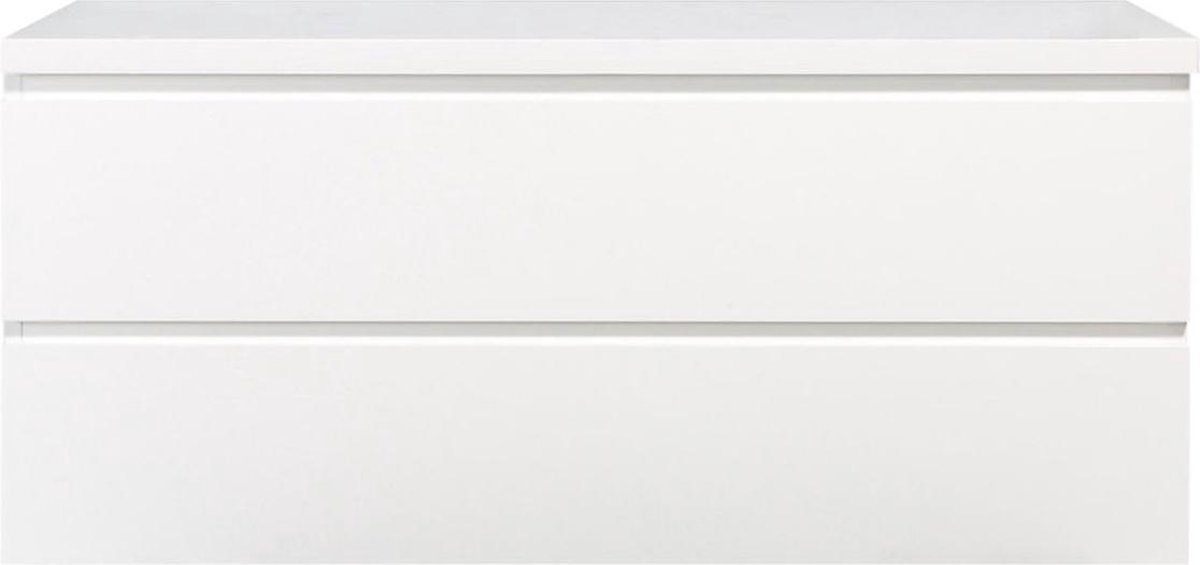 Diamond Line Callisto - Badkamermeubel / Badkamerkast - 120cm - Hoogglans Wit - Topblad - Softclose