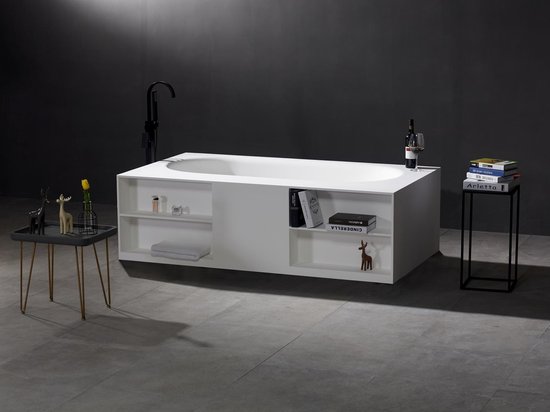 Baignoire autoportante Mawialux  | Surface Solid | 180x100 cm | Blanc mat | ML-100-VBMG- MW