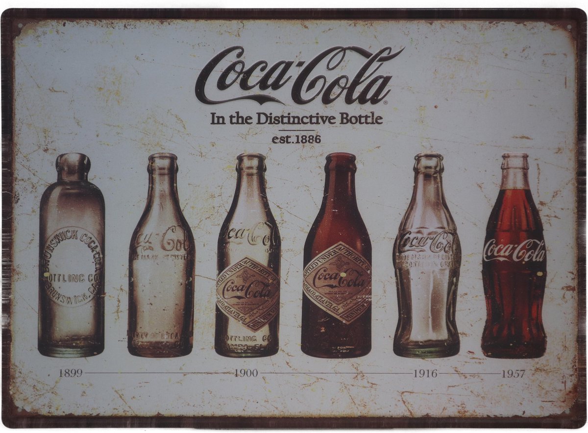 Wandbord – Coca Cola – Reclame – Flesjes - Vintage - Retro - Wanddecoratie  – Reclame... | bol.com