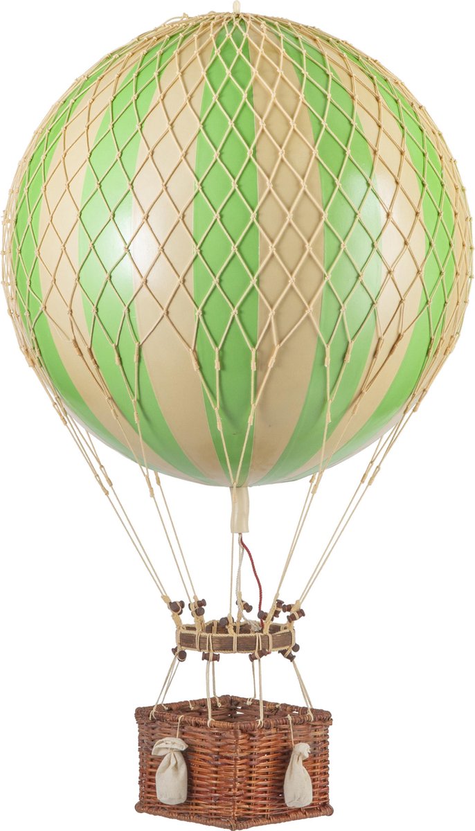 Authentic Models - Luchtballon Jules Vern - Luchtballon decoratie - Kinderkamer decoratie - Groen - Ø 42cm