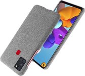 Samsung Galaxy A21S Stof Hard Back Cover Grijs