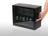 Horlogeopwinder, Watchwinder, Horloge winder box voor 9 automatische uurwerken te openen met vingerafdruk