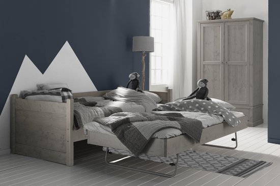 Alta Bedbank met Jump-Up logeerbed, Stone grey, hoogwaardige kwaliteit |  bol.com