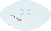Swissten Draadloze QI Oplader - Wireless Charger - Snel Draadloos Opladen - 10W - Wit