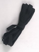 lussenband of neggenband 100% katoen - zwart - geweven - 6 mm x 5 m. band voor piqueren of lussen in kleding
