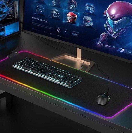 Voomy Gaming Muismat XXL - RGB LED Verlichting - Anti-Slip | bol