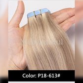 Tape Hair Extensions blond mix P18/613  Stikker 50gram/2,5gram stuk dik&volle punten