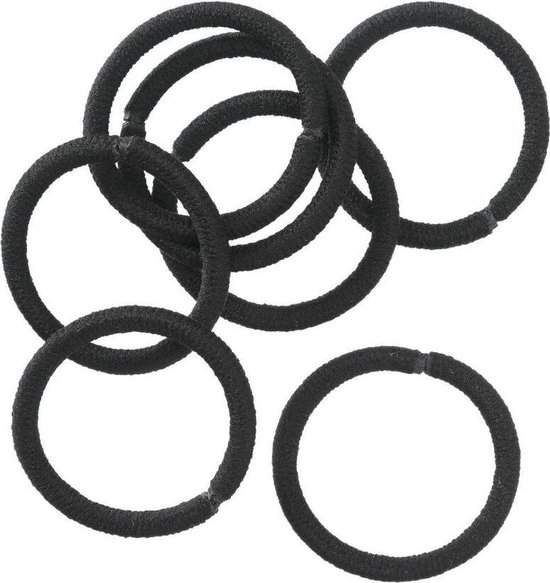 Haar elastiekjes - 20 stuks - zwart - elastiekjes voor het haar | bol.com