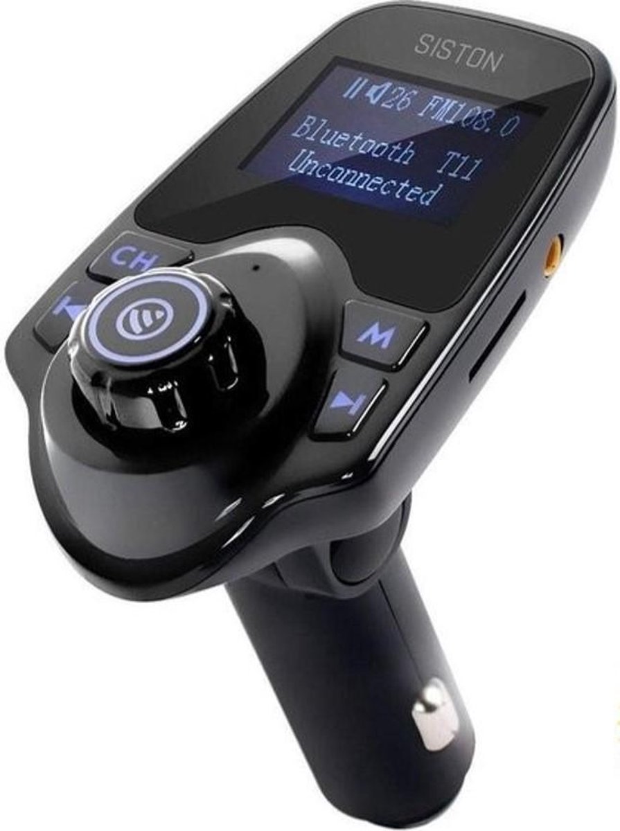 Bluetooth FM Transmitter, 120 ° Rotatie Auto Radio Adapter CarKit met 4 Music Play Modes / 5 in 1 -