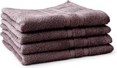 LINNICK Pure Handdoeken Set - 100% Katoen - Purple - 60x110cm - Per 4 Stuks