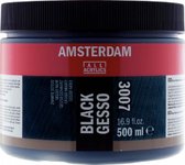 Amsterdam Zwart Gesso 007 Pot 500 ml