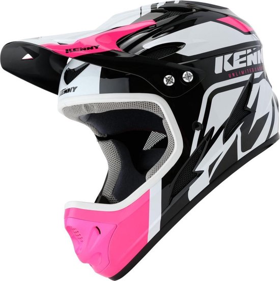 Kenny Downhill helm pink black white BMX helm Maat M