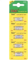 T&E Alkaline Batterij 12V / 23A (5 stuks)