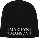 Marilyn Manson Beanie Muts Logo Zwart