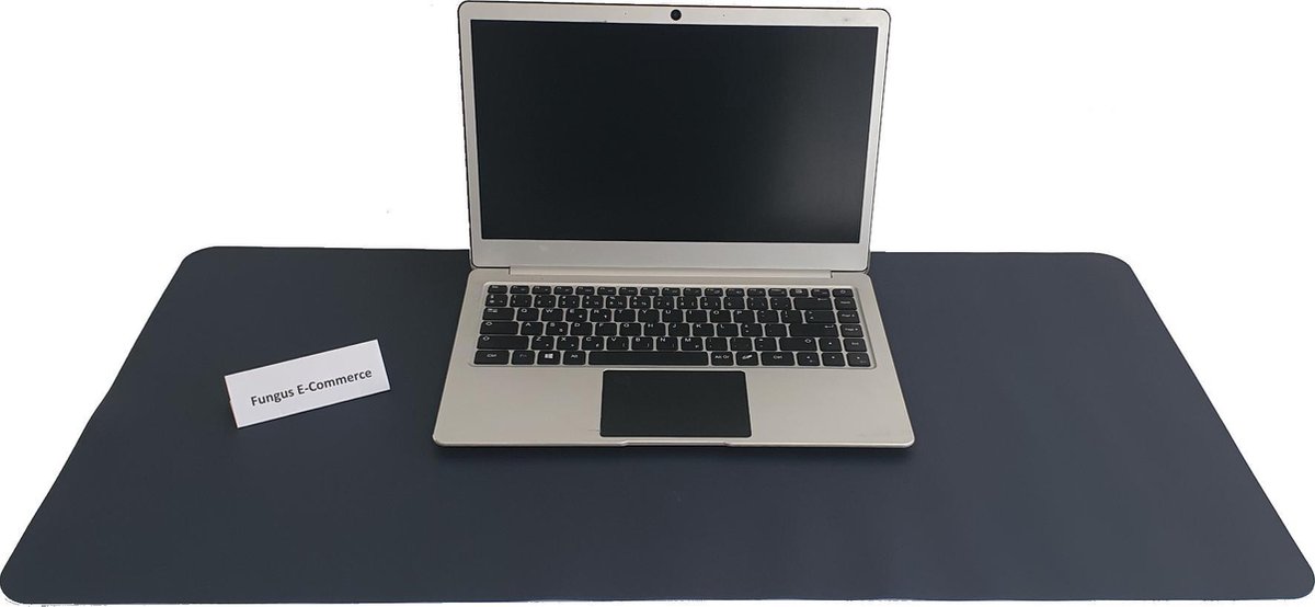 Bureau mat onderlegger|Blauw - kunstleer| 80 x 40 cm |Muismat | Desktop mat|Gaming mat|Deskmate|Bureau organizer| Fungus | Bureaumat | Bureauonderlegger