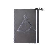 Harry Potter Notitieboekje Deathly Hallows | Relieken van de dood | Ringband met elastieke sluiting | A5