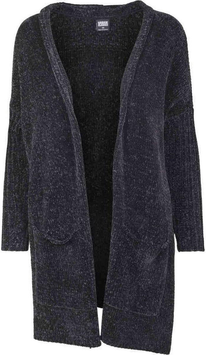 Urban Classics Lange cardigan -XS- Oversize Chenille Zwart