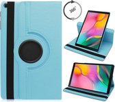 Samsung tab s6 lite hoes Licht Blauw Draaibare Hoesje Case Cover tablethoes - Tab s6 lite hoes 2020 360 Hoes bookcase