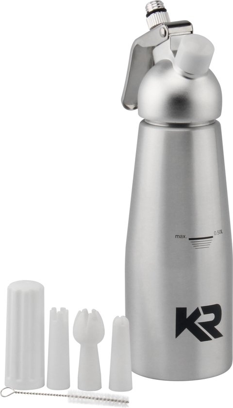Vermomd bedenken Verval Robuuste Kwaliteit Slagroomspuit 0,5L - Keizer RVS - Slagroomspuit  Aluminium -... | bol.com
