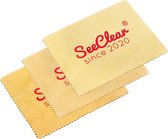 SeeClear® - 100% natuurlijke reinigingsdoekjes voor vetvrij reinigen van bril en scherm, 3 stuks