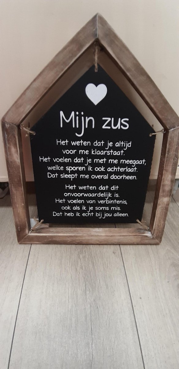 Tekstbord Mijn Zus Cadeau Zus Vriendschap Huis Bol 