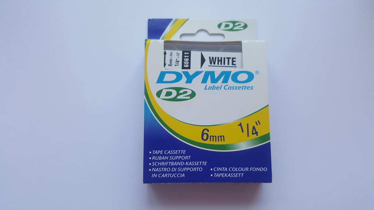 DYMO 6mm D2 label tape ruban d'étiquette