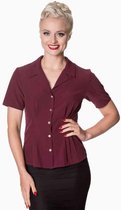 Dancing Days Blouse -XL- BASIC Bordeaux rood