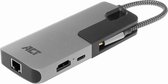 USB-C 4K multiport adapter met HDMI, USB-A, LAN, USB-C PD Pass-Through 60W ACT AC7042