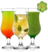 LAV Fiesta - Cocktailglazen - Gold-Set van 6 - 390 ml-Goud-Golden rand-