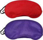 Slaapmaskers Paars & Rood - 2 Stuks - Thuis - Slaapmasker - Onderweg - Vliegtuig - Festival - Slaapcomfort - oDaani