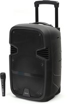 Platinet PMG220 Bluetooth Party speaker en Karaoke speaker 35W met batterij, microfoon en discoverlichting zwart