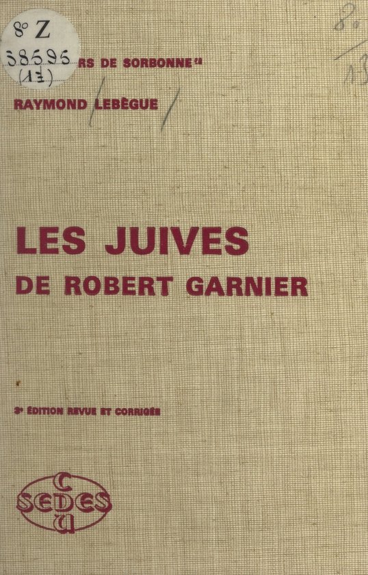 Les Juives, de Robert Garnier - cover