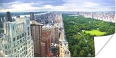 Luchtfoto van Central Park New York poster 160x80 cm - Foto print op Poster (wanddecoratie woonkamer / slaapkamer) / Amerika Poster