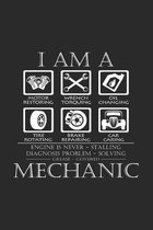 I am a mechanic: 6x9 Engines - grid - squared paper - notebook - notes