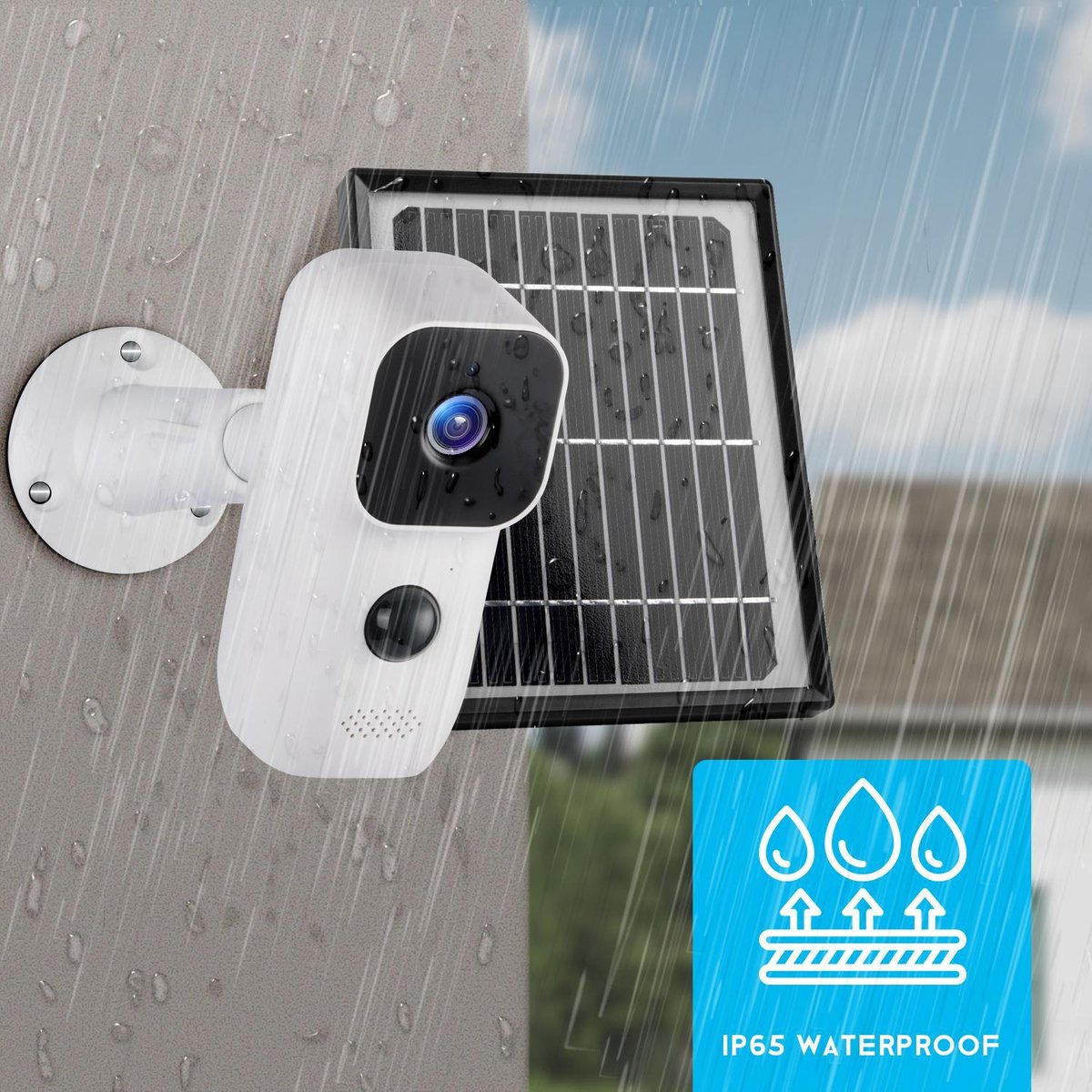 Beveiligingscamera - 100% draadloze Camera - wifi Camera - oplaadbaar met zonne-energie - inclusief zonne-energiepaneel - overal te plaatsen - IP65 weerbestendig - PIR bewegingscensor - SD-kaart ondersteuning of Cloudopslag. – foto 4