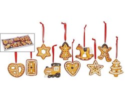 Kersthanger - Koekjes -  set van 10 stuks