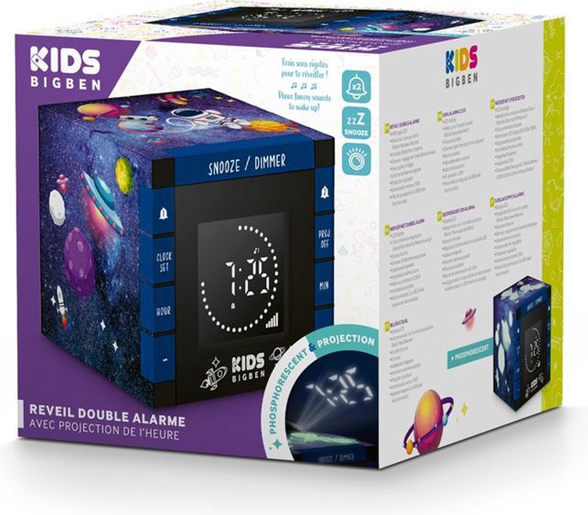 Kinderwekker, analoge wekker, geen tikken, leren wekker, kwartswekker