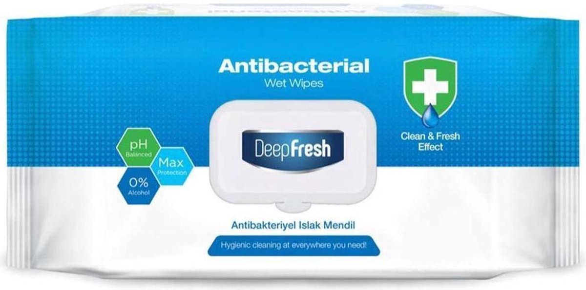 12 x 100st - Antibacteriële Anti Bacteriële doekjes - Anti Bacteriële Hygienische vochtige doekjes |Schoonmaakdoekjes | Antibacterial wet wipes | 120st | Desinfectie doekjes
