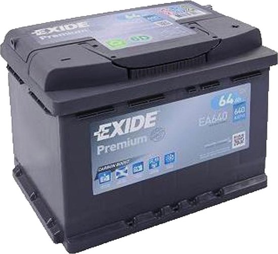 Batterie de voiture EXIDE EA640 Premium Carbon Boost 12V 64 Ah 640A  3661024034227 | bol.com