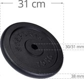 ScSports Halterschijven - 1x 15 kg - Ø 30.5 mm - Gietijzer