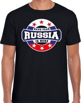 Have fear Russia is here / Rusland supporter t-shirt zwart voor heren S